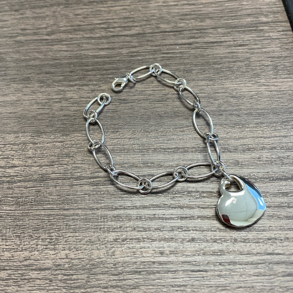 Sterling silver heart bracelet